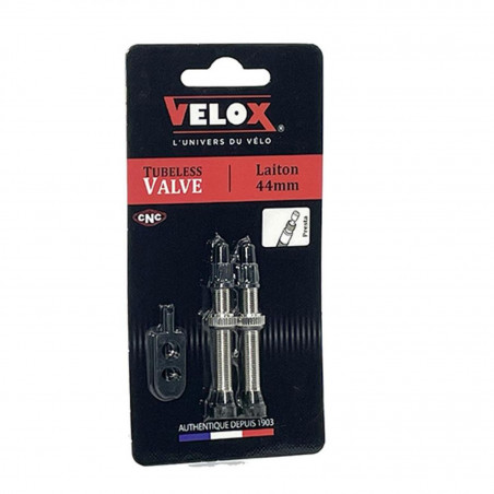 VALVE TUBELESS VELOX LAITON ARGENT 44MM PRESTA (X2)
