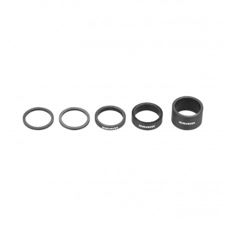 KIT ENTRETOISES DIRECTION SRAM CARBONE NOIR (2.5x2.5/10/20)