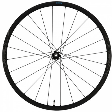 Roue gravel 700 ar jante noir Shimano rx570 disque centerlock axe travers. tubeless 10/11v