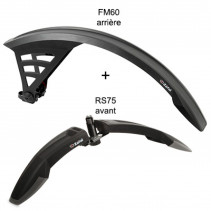 GARDE BOUE VTT ZEFAL KIT DEFLECTOR AVANT FM60   DEFLECTOR ARRIERE RS75 NOIR POUR ROUES 27.5"-29" (VENDU AU KIT)