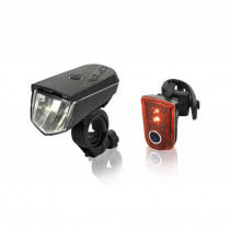 XLC CL-S18 PHARE À BATT.SIRIUS B20 LED A/RÉFL.20LUX PHA.ARR. - AKKU SET SIRIUS B20 - 4055149268237