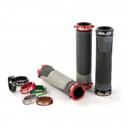XLC GR-S05 JEU DE POIGNÉES RINGO 130 mm NOIRES/GRISES - 2501585400 - 4032191691763