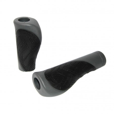 XLC GR-S17 JEU DE POIGNÉES CONFORT BO2  135/92 mm NOIR/GRIS