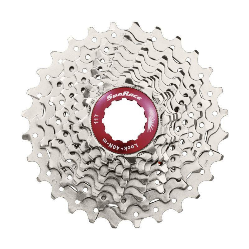 CASSETTE SUNRACE ALUMINIUM MÉTAL ROUGE 10V.(11-32) - CSRX0 TAU-BOX M - 4710944257502