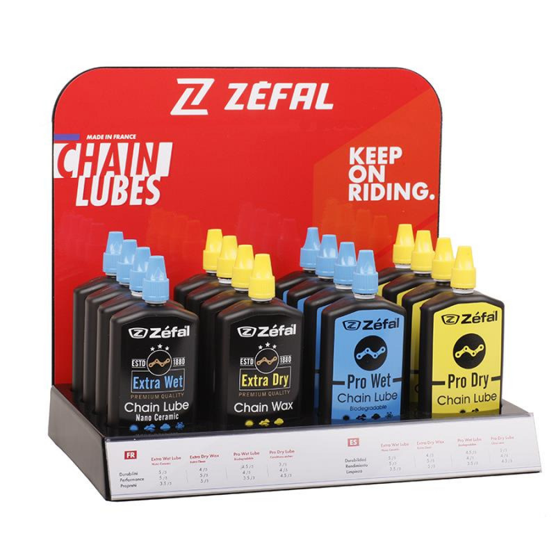 PRÉSENTOIR  ZEFAL LUBRIFIANTS DE CHAÎNES - 9012 - 3420589010851
