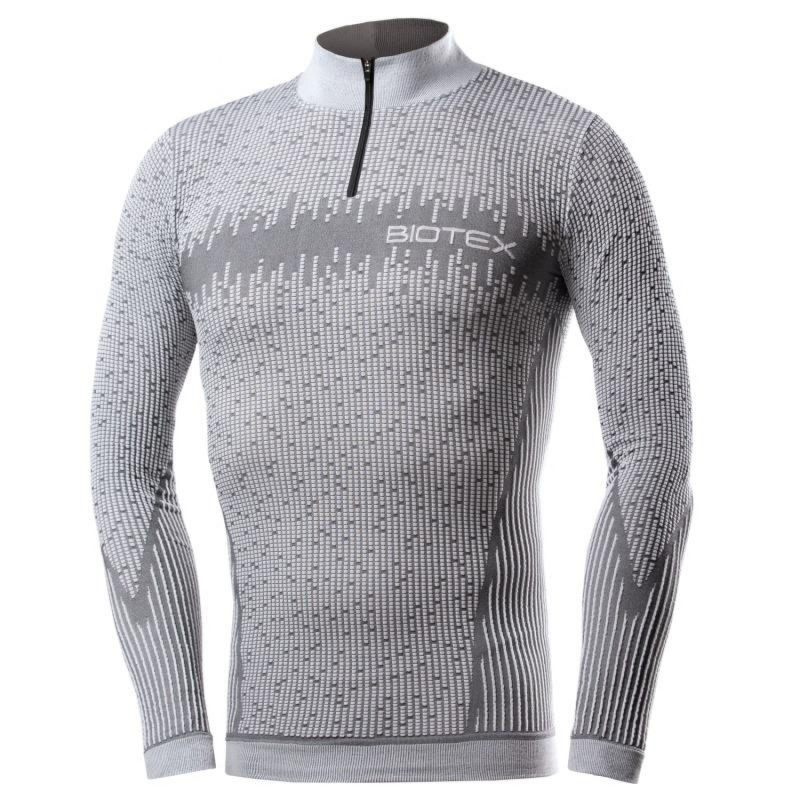 TRICOT DE CORPS BIOTEX MANCHE LONGUE FERMETURE GRIS TAILLE L - 195 GR III - 8990195003035