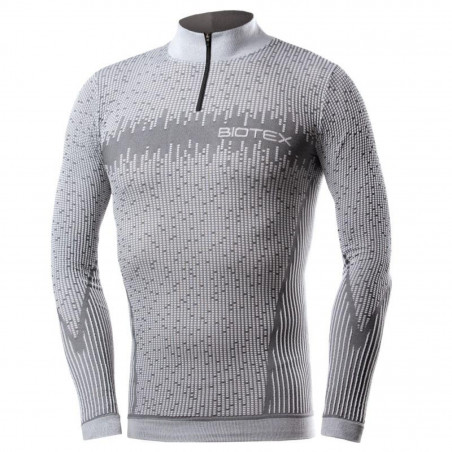 TRICOT DE CORPS BIOTEX MANCHE LONGUE FERMETURE GRIS TAILLE L - 195 GR III - 8990195003035