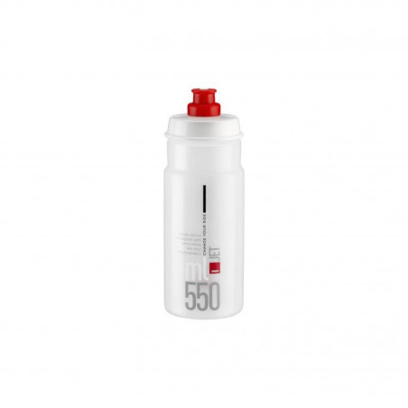 BIDON ELITE JET TRANSPARENT LOGO ROUGE 550 ml - 0190402 - 8020775036020
