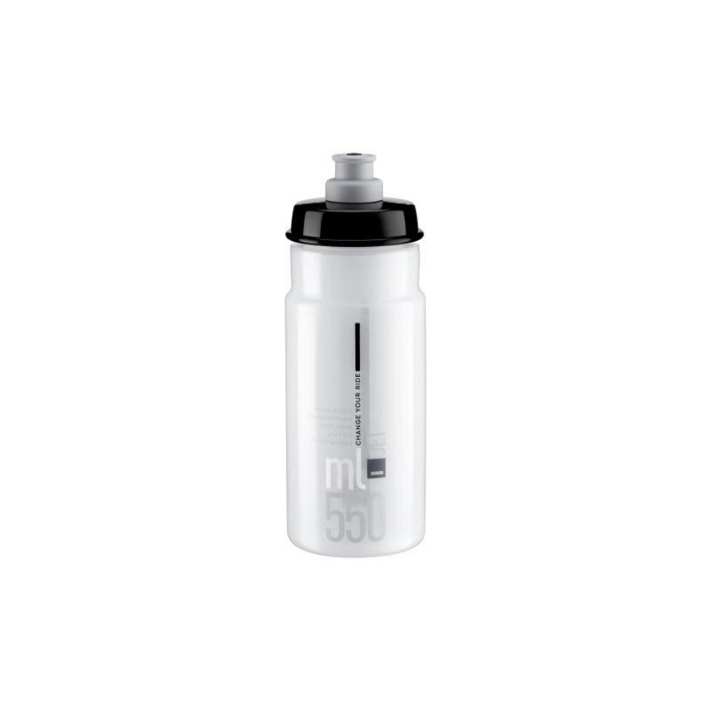 BIDON ELITE JET TRANSPARENT LOGO GRIS 550 ml - 0190401 - 8020775036013