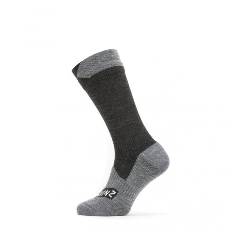 CHAUSSETTES SEALSKINZ ALL WEATHER MOYENS NR/GR T.S (36-38) - 11100061010110 - 5055754425093