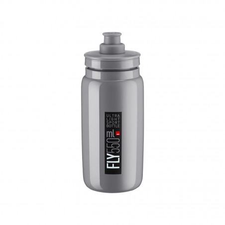 Bidon elite fly gris logo noir 550 ml