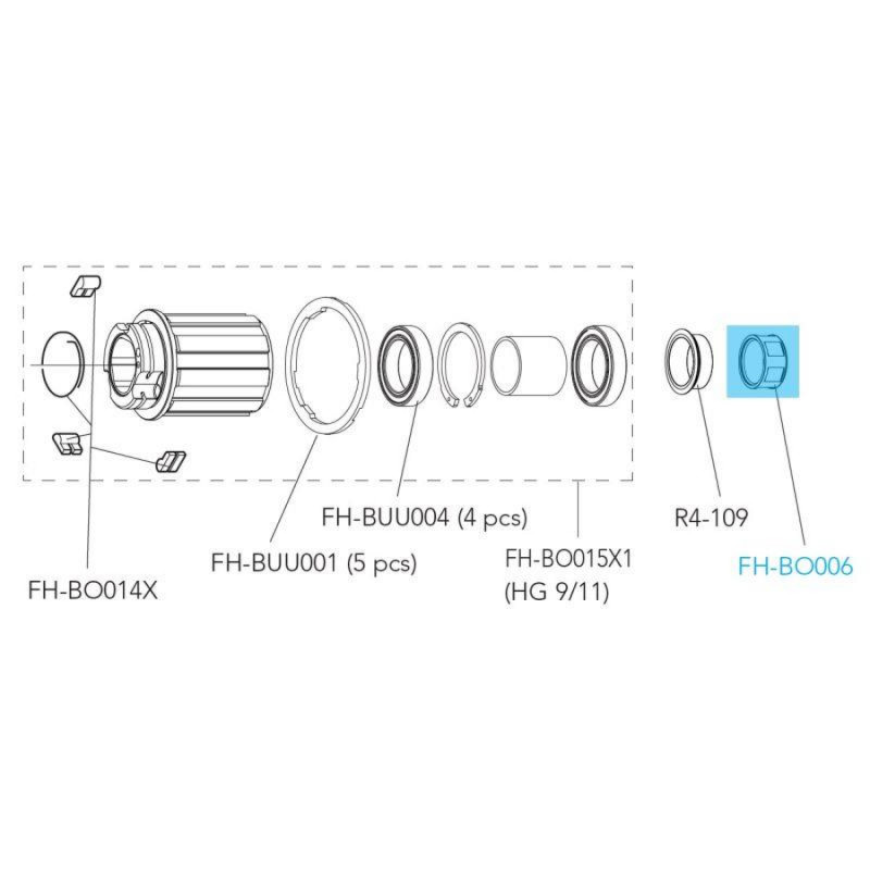 ÉCROU D'AXE CAMPAGNOLO - FH-BO006 - 8050046169362
