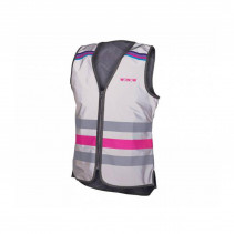 GILLET DE SECURITE WOWOW LUCY FULL REFLECHISSANT BLANC/ROSE - 12203 - 5420071122039