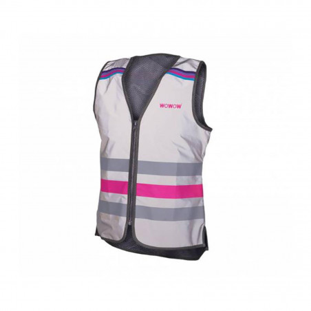GILLET DE SECURITE WOWOW LUCY FULL REFLECHISSANT BLANC/ROSE - 12203 - 5420071122039
