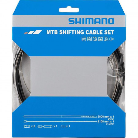 KIT CÂBLE/GAINE DÉRAILLEUR ARR.SHIMANO SP41 4mm 2100mm NOIR - Y60098023 - 4550170443092