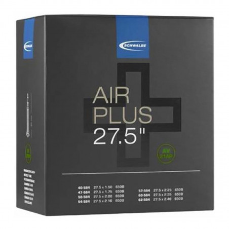CHAMBRE AIR SCHWALBE AV21AP AIR PLUS 27.5  VALVE STAND.40mm