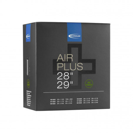 CHAMBRE AIR SCHWALBE AV19AP AIR PLUS 28 VALVE DUNLOP 40mm - 10461681 - 4026495895132