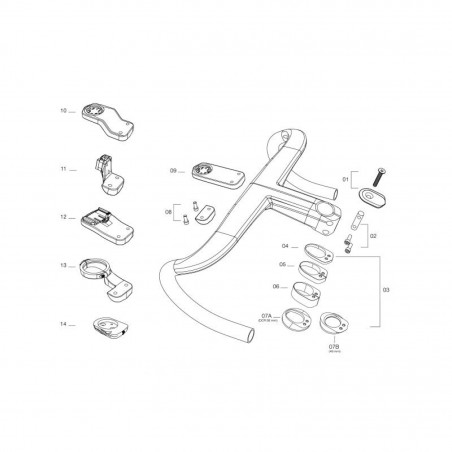 BOUCHON INFÉRIEUR DEDA SUPPORT CYCLOCOMPUTER CINTRE ALANERA - ALACOVER - 8059265688418