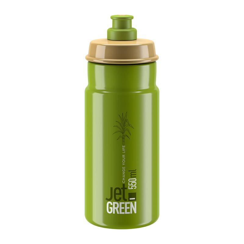 BIDON ELITE JET GRREN OLIVE 550 ml VERT OLIVE LOGO BLANC - 201001 - 8020775038468