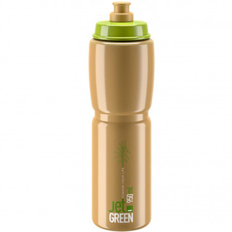BIDON ELITE JET GREEN BROWN 950 ml VERT/MARRON LOGO BLANC - 203002 - 8020775038512