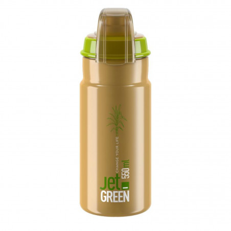 BIDON ELITE JET GREEN PLUS BROWN 550ml VERT/MARRON LOGO BLA - 201102 - 8020775038635