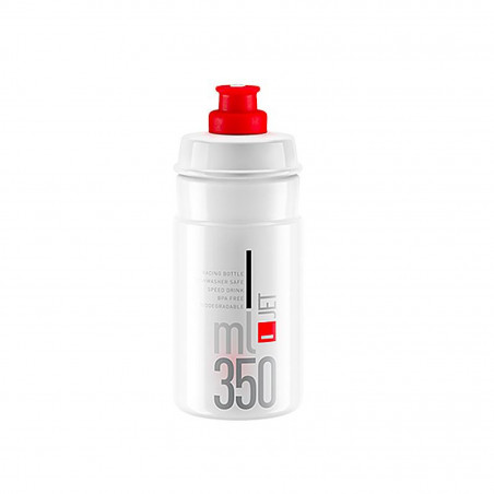BIDON ELITE JET 350 ml DIAMETRE 66 mm NOIR LOGO ROUGE - 206001 - 8020775038642