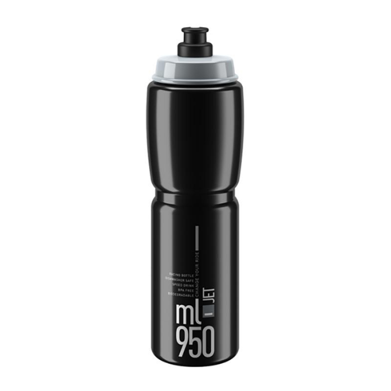 BIDON ELITE JET 950 ml NOIR LOGO GRIS - 190902 - 8020775038963