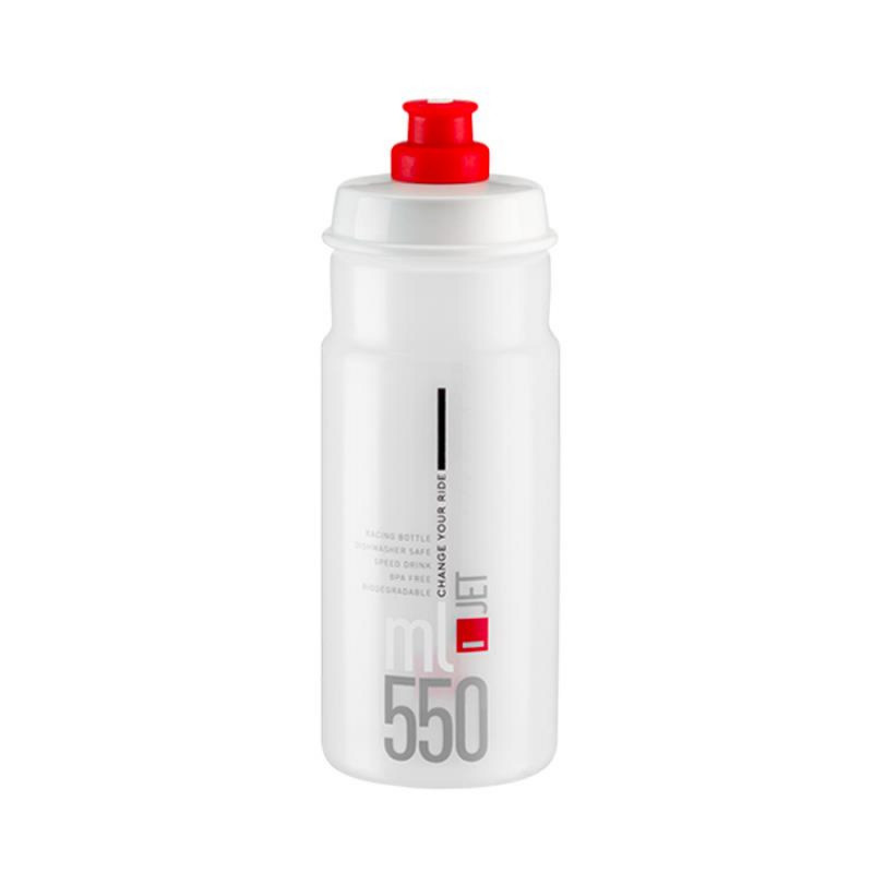 BIDON ELITE JET PLUS 550 ml BLANC LOGO ROUGE - 190408 - 8020775038543