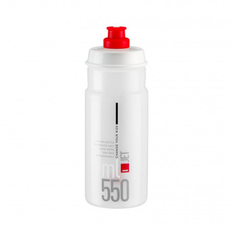 BIDON ELITE JET PLUS 550 ml BLANC LOGO ROUGE - 190408 - 8020775038543