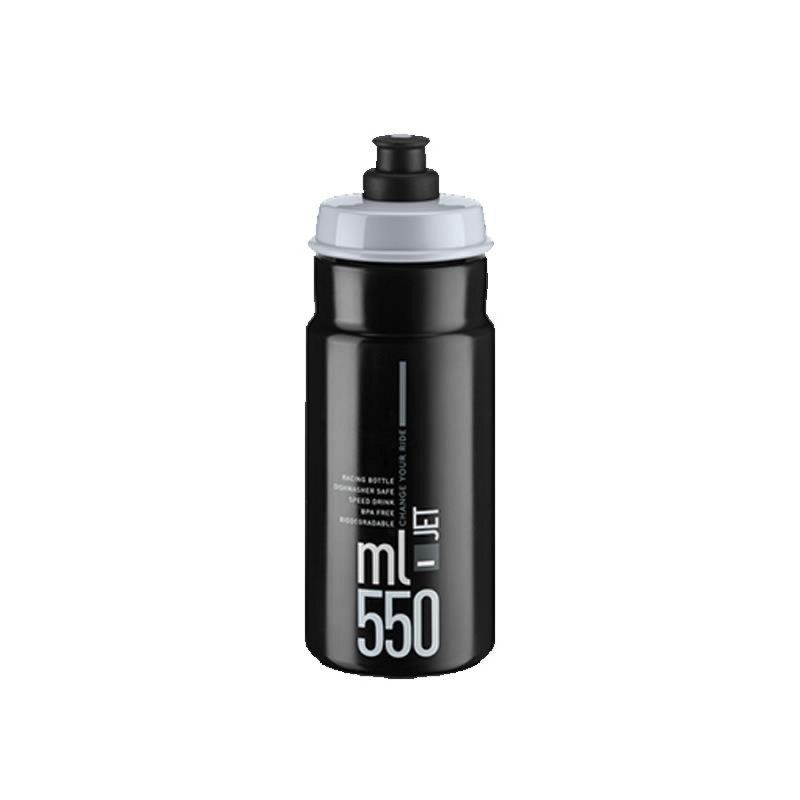 BIDON ELITE JET PLUS 550 ml NOIR LOGO GRIS - 190409 - 8020775038550