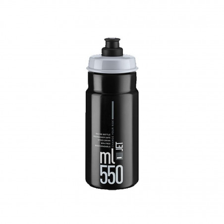 BIDON ELITE JET PLUS 550 ml NOIR LOGO GRIS - 190409 - 8020775038550