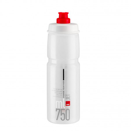BIDON ELITE JET PLUS 750 ml BLANC LOGO ROUGE - 190703 - 8020775038567