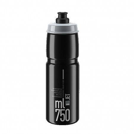 BIDON ELITE JET PLUS 750 ml NOIR LOGO GRIS - 190704 - 8020775038574