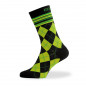 CHAUSSETTES BIOTEX DIAMANTS NOIRES/JAUNE FLUO TAILLE 37-39 - 1012D 477 S - 8991012477015