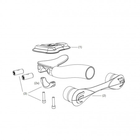 KIT COLLIERS DEDA POUR PROLONGATEURS CARBON BLAST - CLAMPBLAST - 8059265684298