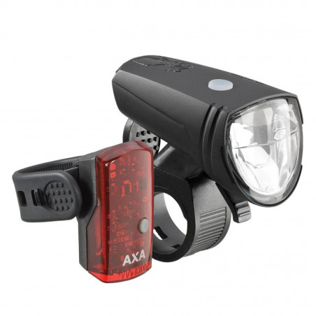 SET DE LUMIÈRES AXA GREENLINE LED 15 LUX USB NOIR/ROUGE - 93939095CB - 8713249283760