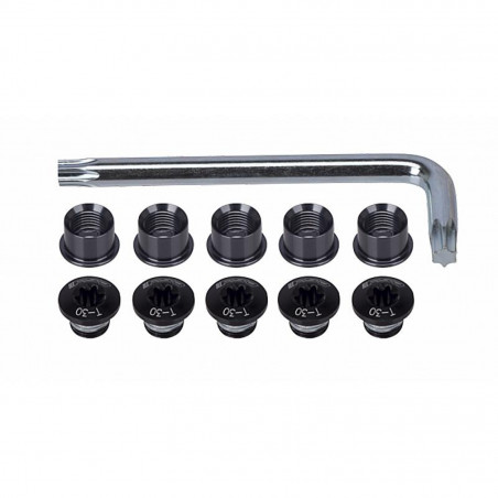 KIT VIS PLATEAU FSA ML021 ROUTE 2X NOIR (10 UNITÉS) - 390-1005 - 4710945514635