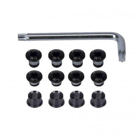 KIT VIS PLATEAU FSA VTT 3X NOIR (12 UNITÉS) - 390-1015 - 4710945514659