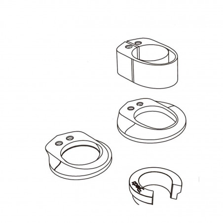 KIT ENTRETOISES DE DIRECTION DEDA POUR POTENCE SUPERBOX - HDSBXKIT - 8052783488355