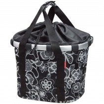 SAC AVANT KLICKFIX REISENTHEL 35x28x26 NOIR/FLEURS BLANCHES - 0303FS - 4030572002948