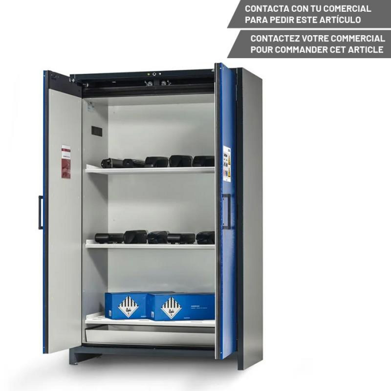 DENIOS SAFESTORE ARMOIRE STOCKAGE BATTERIES 3 ÉTAGÈRES 120 - 8422643407688