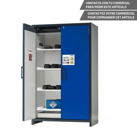 DENIOS SAFESTORE ARMOIRE STOCKAGE BATTERIES 4 ÉTAGÈRES 120 - 8422643407695