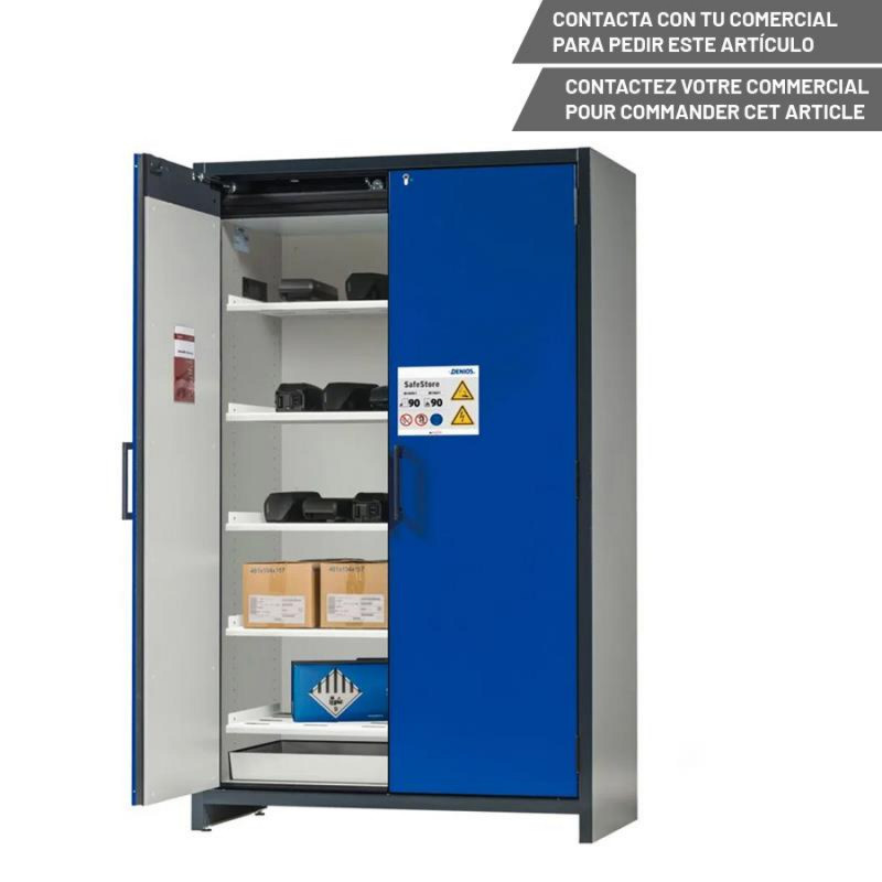 DENIOS SAFESTORE ARMOIRE STOCKAGE BATTERIES 5 ÉTAGÈRES 120 - 8422643407701