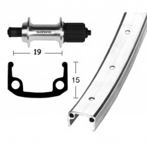 ROUE ARR.WINORA 28x1.3/8 36TR 135mm BR SH.TX500 8-10V AL.ARG - 2142080600 - 4055149306762