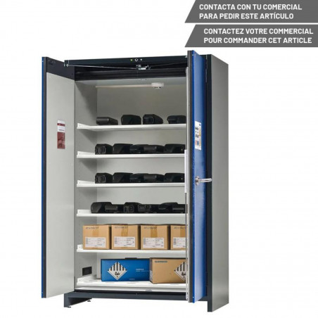 DENIOS SAFESTORE ARMOIRE STOCKAGE BATTERIES 6 ÉTAGÈRES 120 - 8422643407718