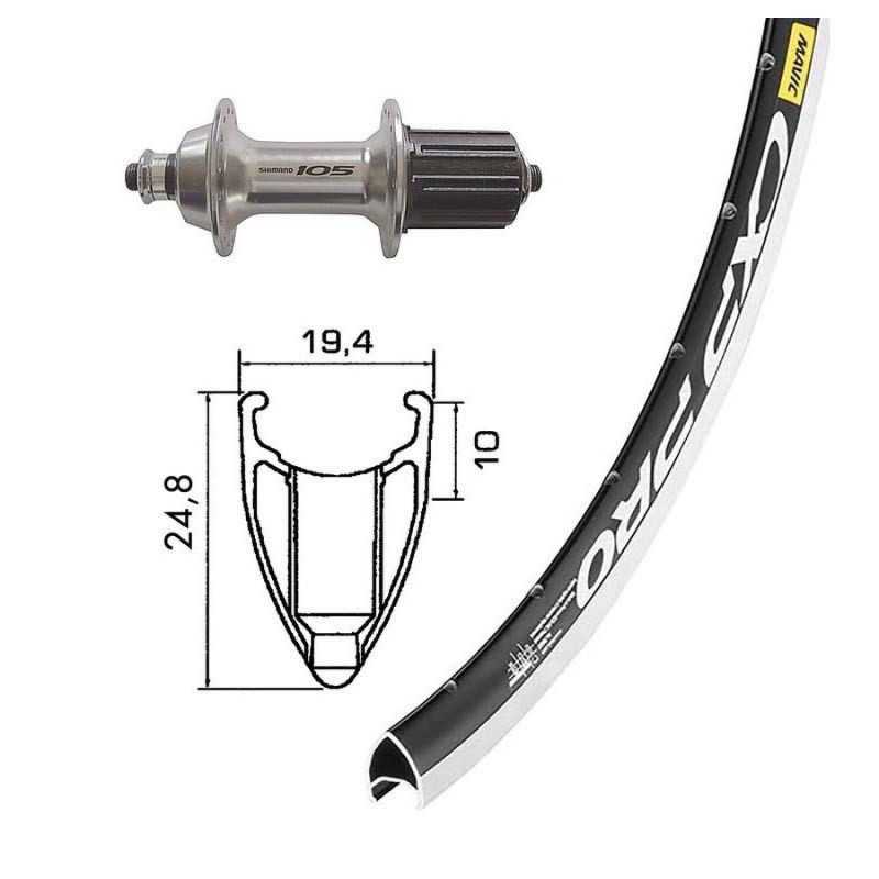 ROUE ARRIÈRE MAVIC CXP 700C 32 TROUS BLOCAGE RAPIDE ALU ARG - 2148514500 - 4055149447199