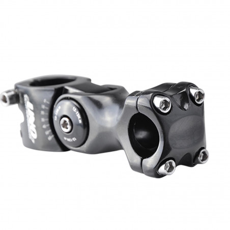 POTENCE REGLABLE AHEAD SET 1"1/8 L90 UNO ALU NOIR 0 A 60° (CINTRE 25.4)