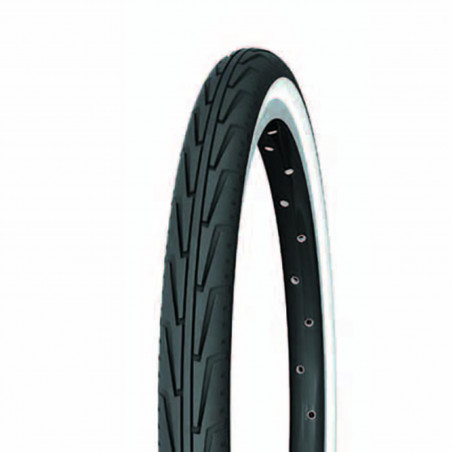 Pneu vélo Michelin City-J 24 x 1 3/8 noir-blanc pour usage urbain