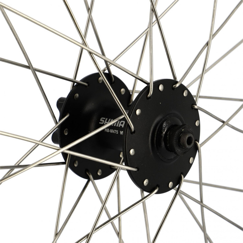 Roue velo e bike/vae/cargo 20" av blocage jante noir mach1 kargo.moy.shim m475 disque 6t