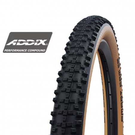 Pneu vtt 27.5 x 2.25 Schwalbe smart sam addix noir/beige tr (57-584)
